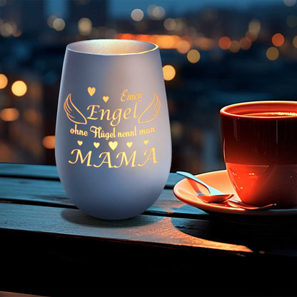 Windlicht „Einen Engel ohne Flügel nennt man Mama“ – Motivansicht – Galerie 28