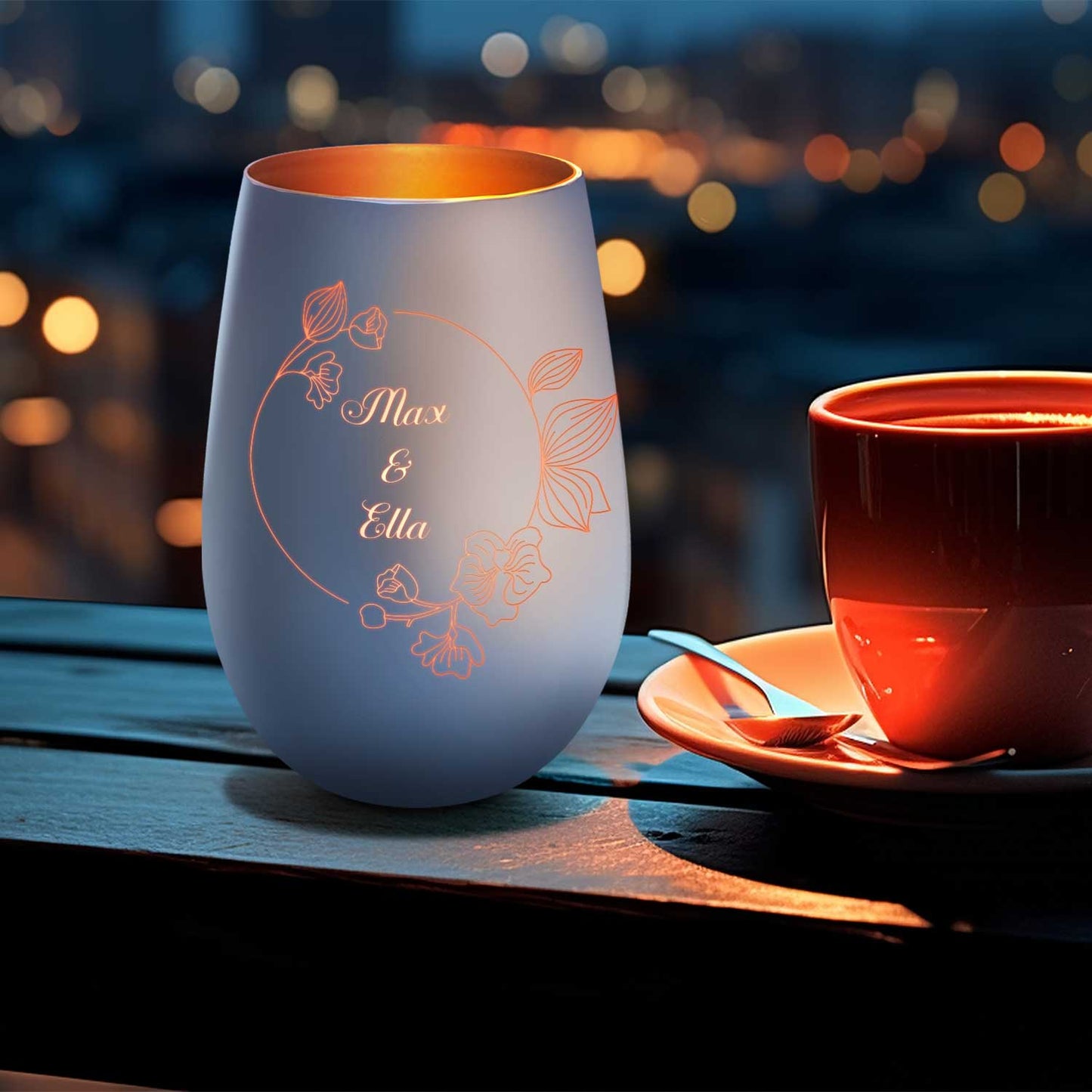Windlicht „Nature Circle Flower“ – Motivdetail