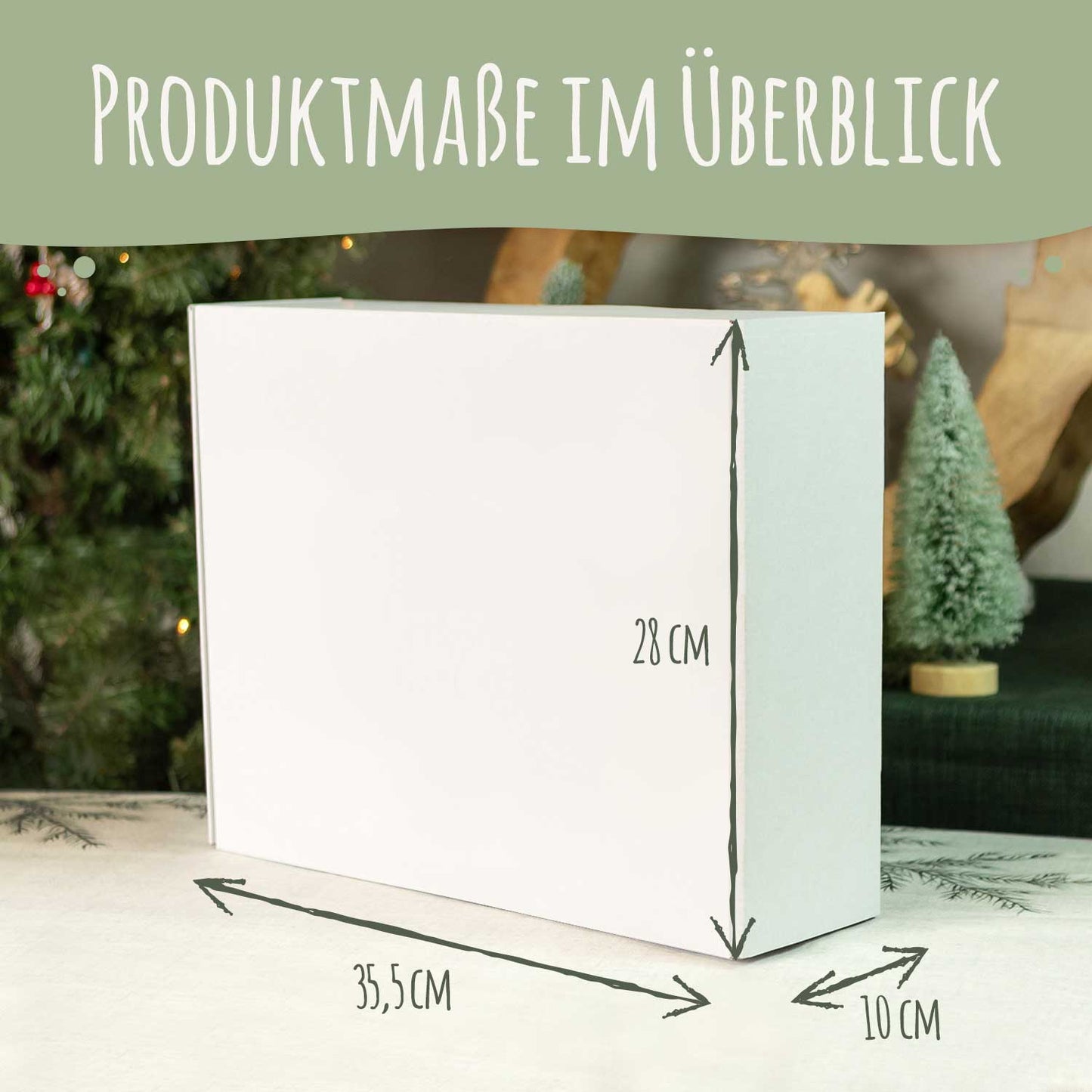 Personalisierte DIY-Geschenkbox „Frohe Weihnachten“ – Wunschtext