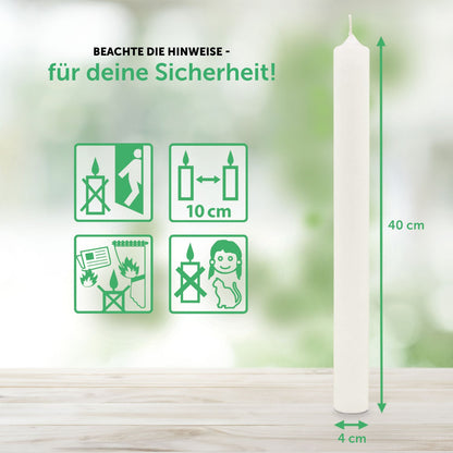 Taufkerze Fische Bunt – Maße der 40 cm Kerze