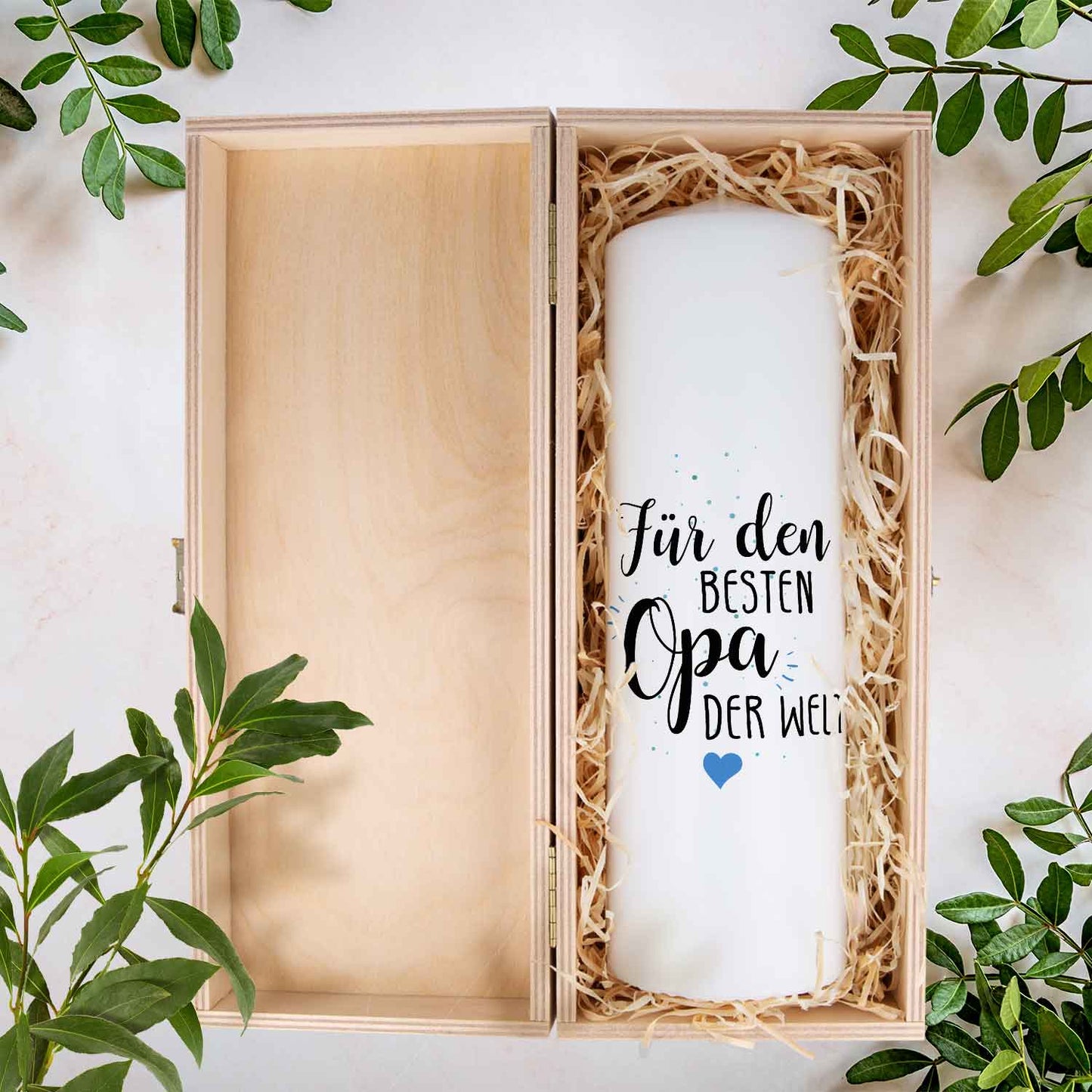 Cadeaukaars „Beste Oma / Bester Opa“ – 25 cm
