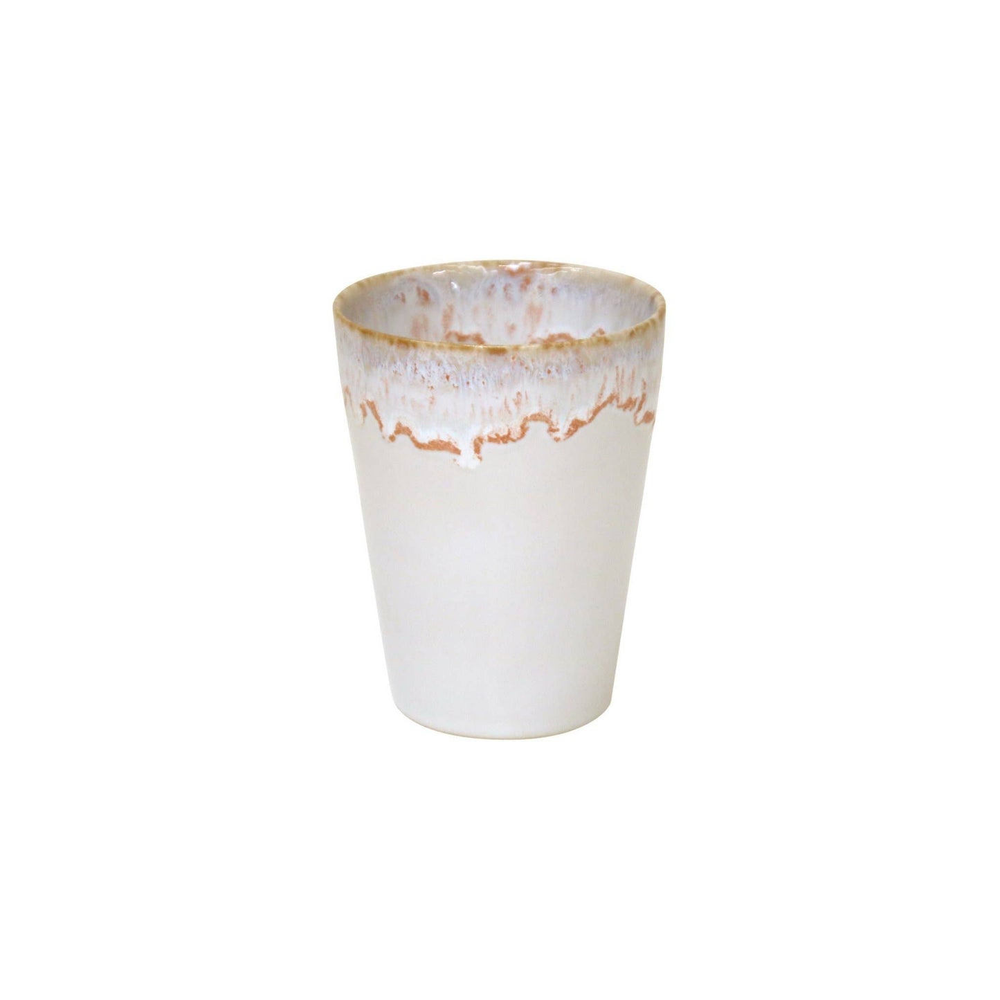 Weiße Costa Nova Grespresso Latte-Macchiato-Tasse aus Steinzeug mit 380 ml