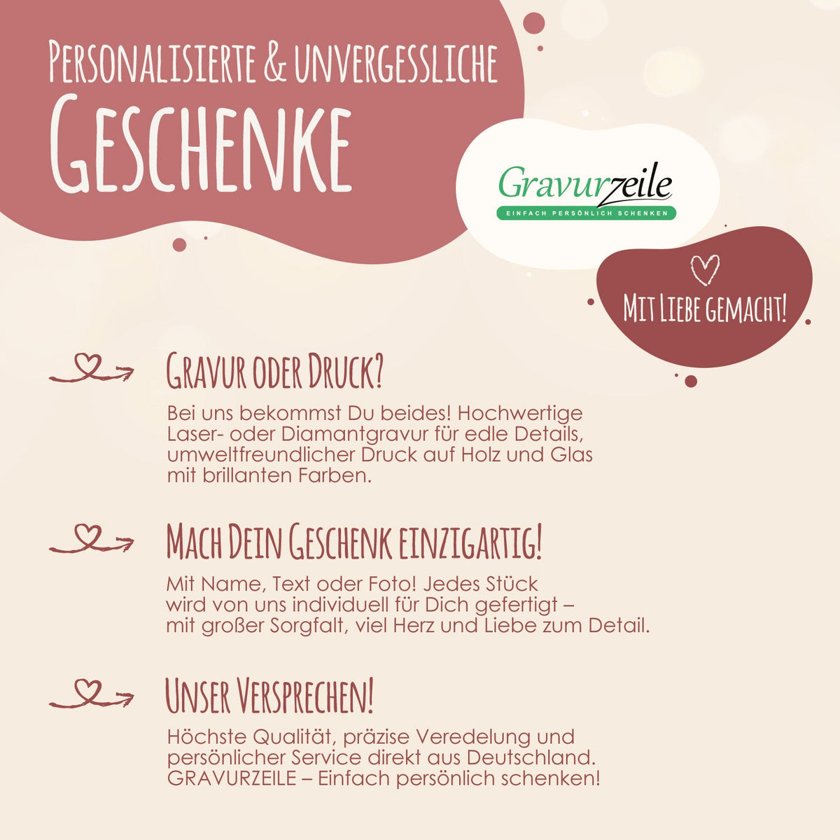 Graviertes Windlicht zum Valentinstag – Detailansicht