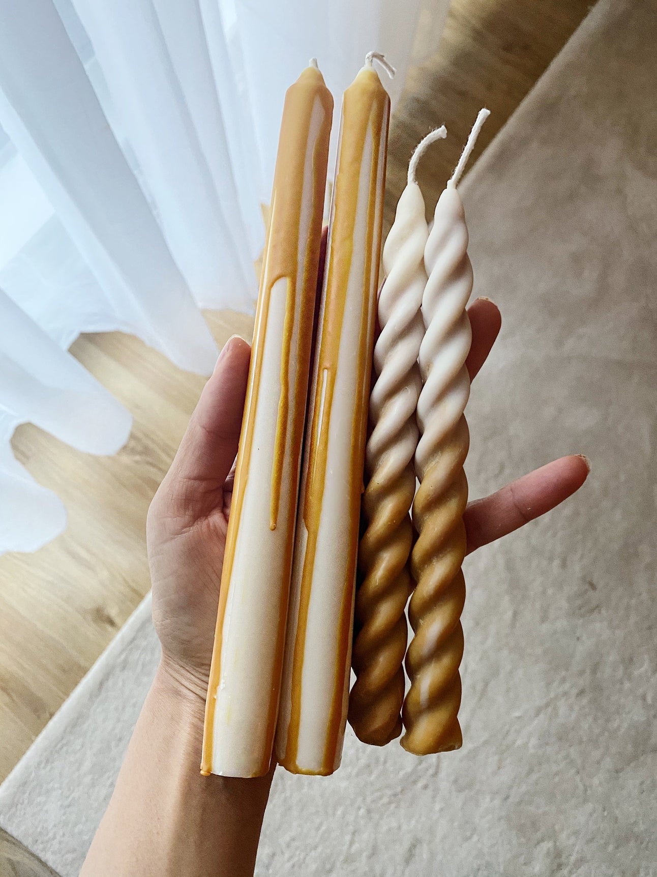 Caramel Drip Stabkerzen-Set – zusätzliche Produktansicht 1