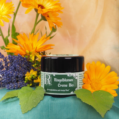 Bio-Ringelblumencreme 35 ml – Tiegel und Verpackung