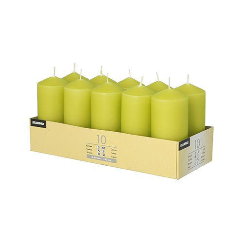 10 Stumpenkerzen Ø 4 × 9 cm – Advent & Winterdeko