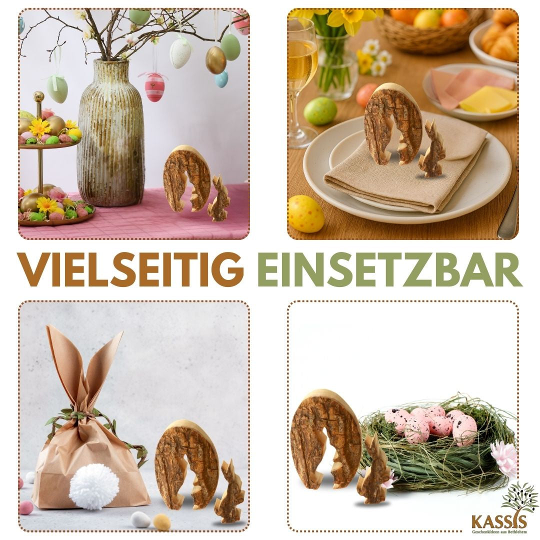 Paashaas in ei van olijfhout & schors