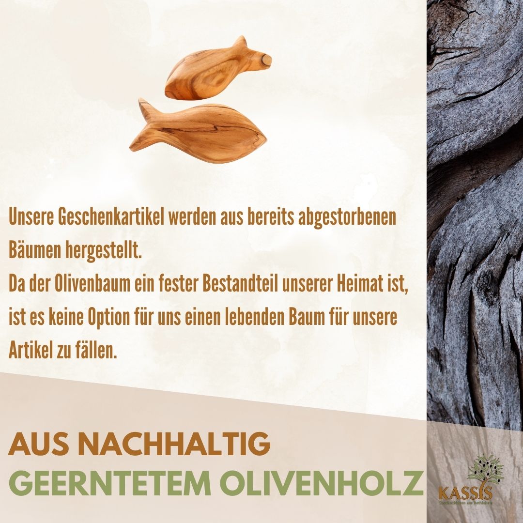 Christlicher Fisch aus Olivenholz – Handschmeichler – weitere Produktansicht 8 von 10