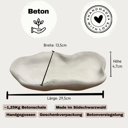 Grey-Wave Ablageschale in Schwarz für moderne Wohnbereiche