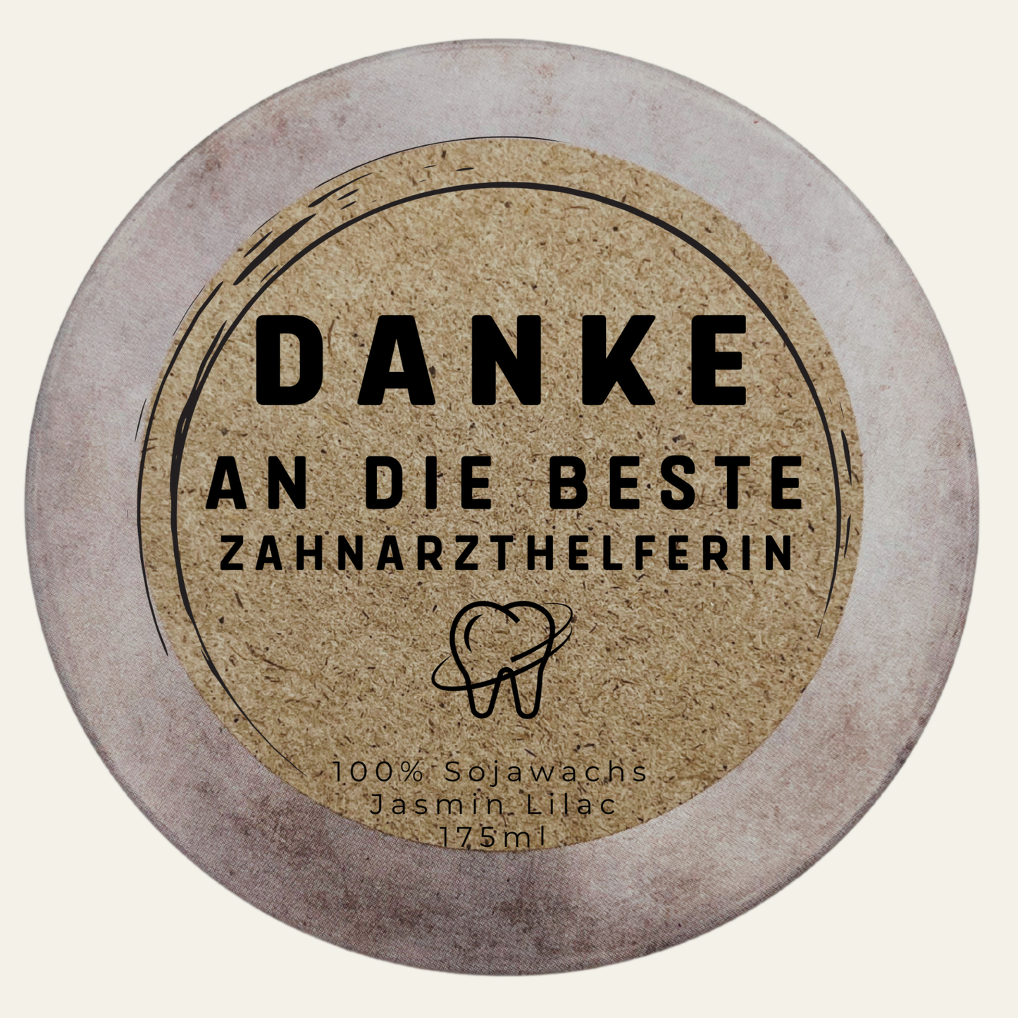 Cadeau voor tandartsassistent – gepersonaliseerde geurkaars