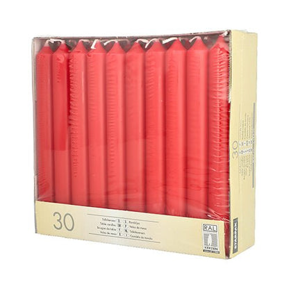 30 Tafelkerzen Ø 2,1 × 19,6 cm – 5 Farben für Advent & Tischdeko