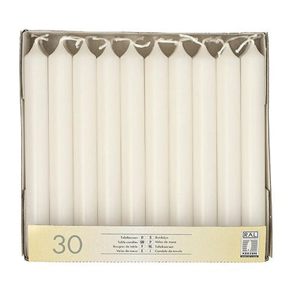 30 Tafelkerzen Ø 2,1 × 19,6 cm – 5 Farben für Advent & Tischdeko