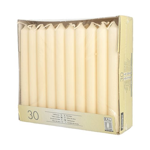 30 Tafelkerzen Ø 2,1 × 19,6 cm – 5 Farben für Advent & Tischdeko