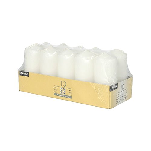 10 Stumpenkerzen Ø 4 × 9 cm – Advent & Winterdeko