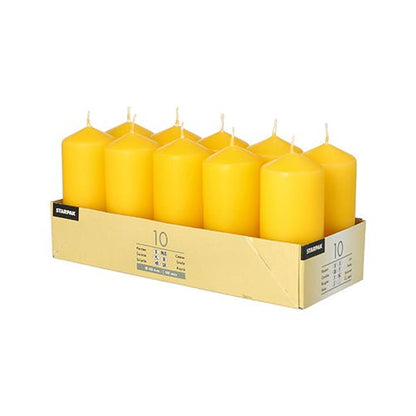 10 Stumpenkerzen Ø 4 × 9 cm – Advent & Winterdeko