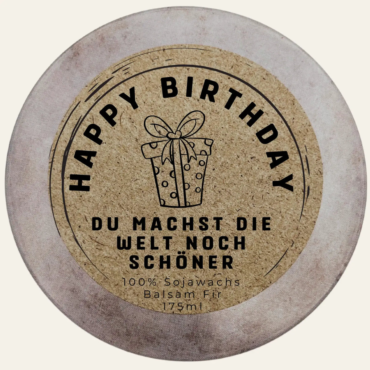 Geburtstagskerze als persönliches Geschenk mit Dekor