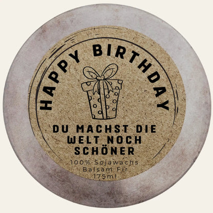 Geburtstagskerze als persönliches Geschenk mit Dekor