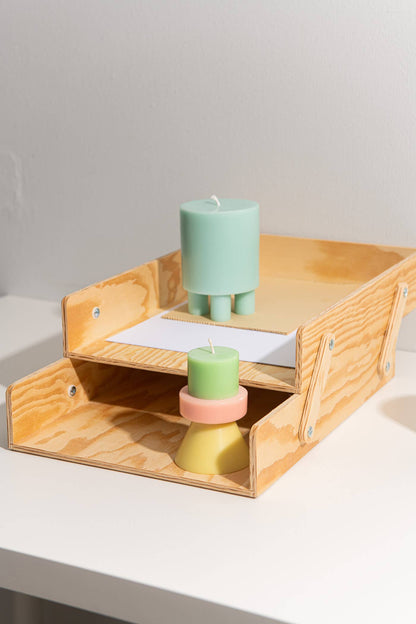 Stack Candle Mini Limettengrün, Koralle und Gelb – zusätzliche Produktansicht 4