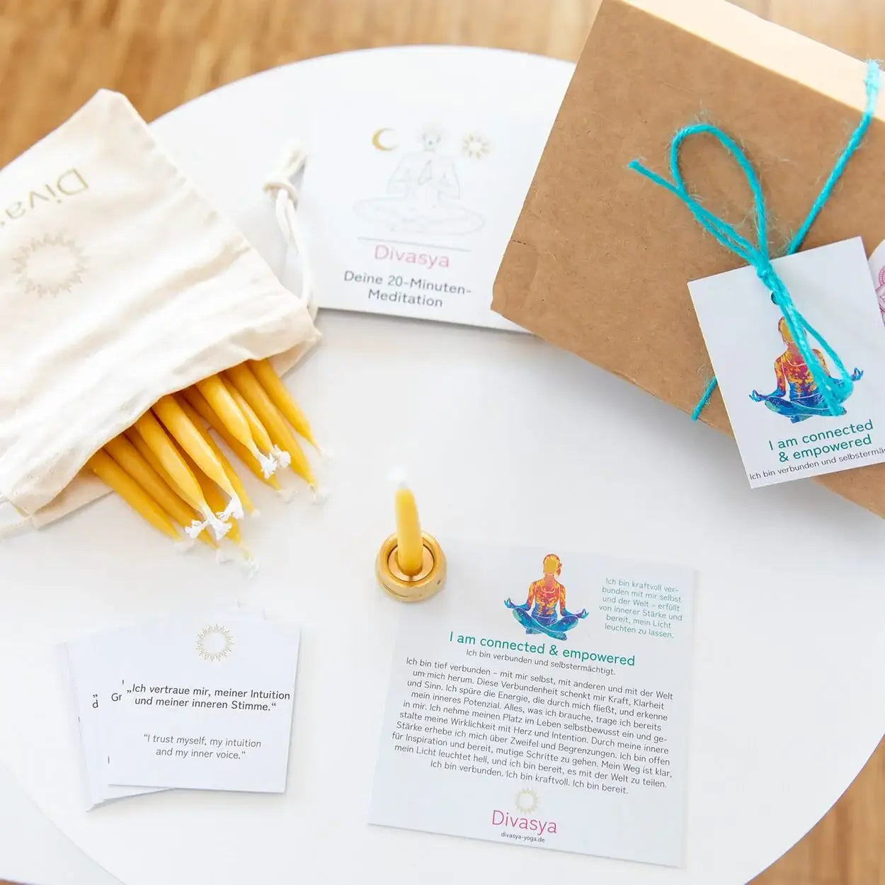 20-Minuten-Kerzen | I am balanced & aligned - by SteinKunstWerk | aus nachhaltiger Herstellung