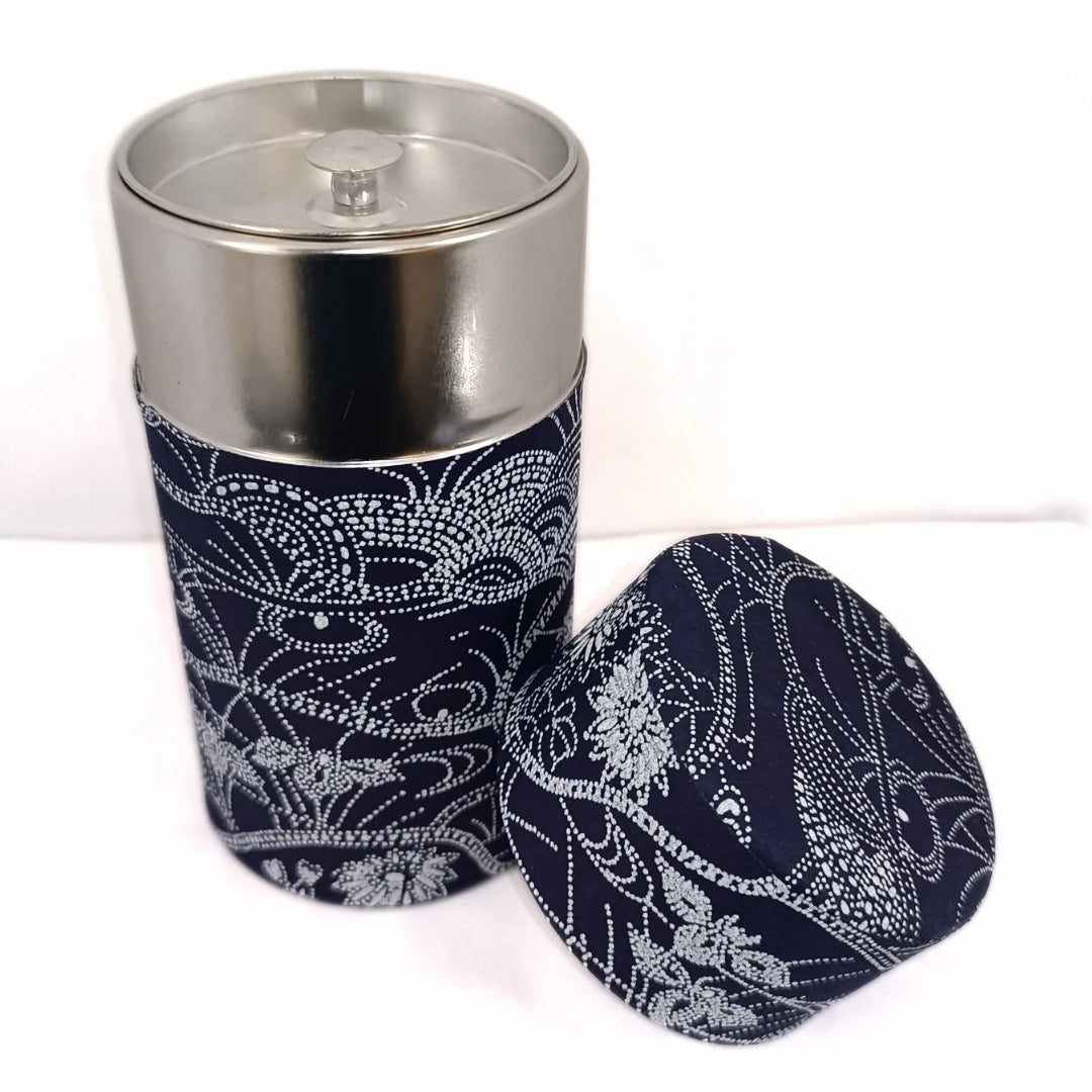Teedose Blütenband – Blau, für losen Tee – Produktabbildung 2