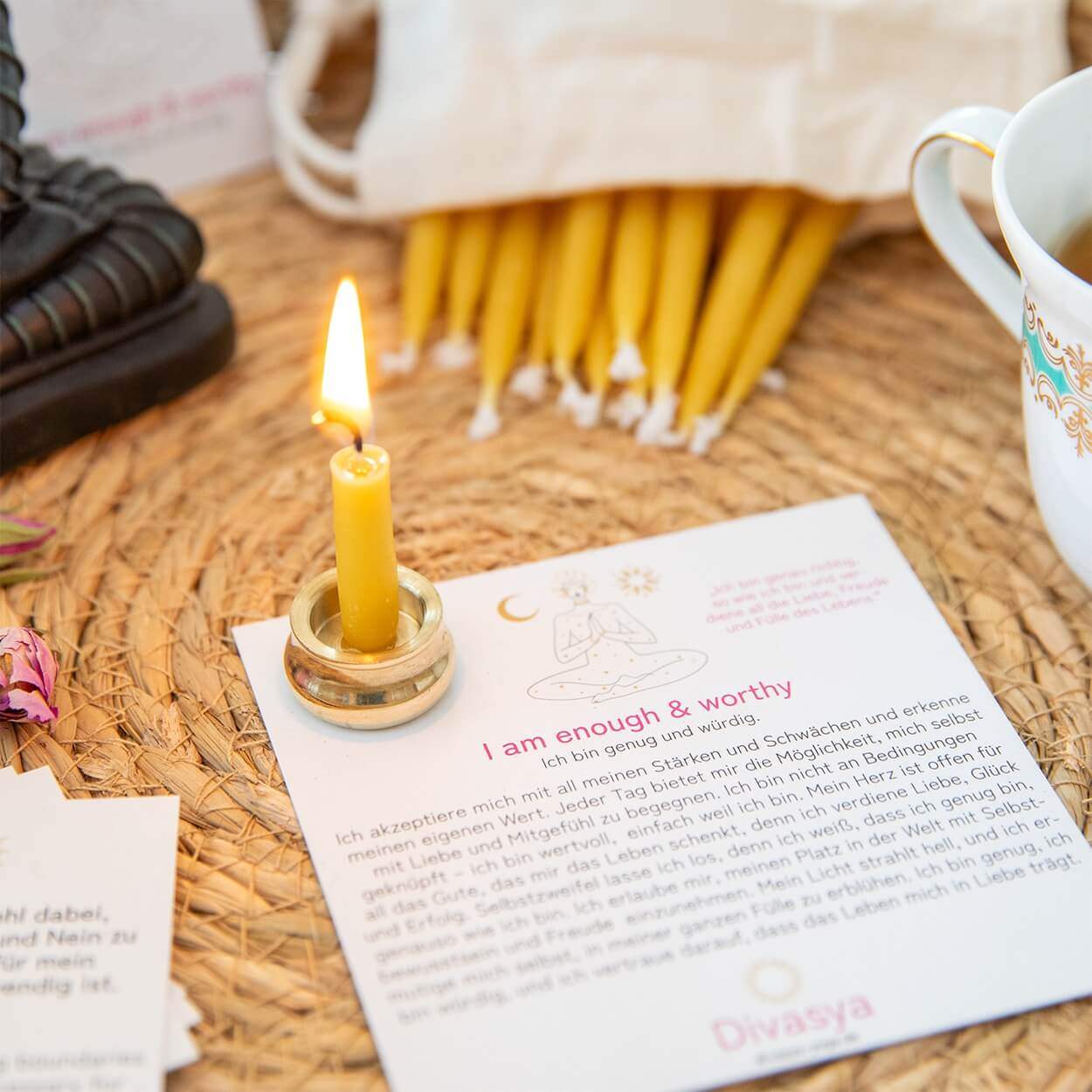 20-Minuten-Kerzen | I am grounded & strong - by SteinKunstWerk | aus nachhaltiger Herstellung