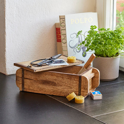 Dekorative Ziegelform aus Holz – Vintage-Organizer