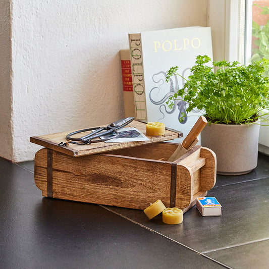 Dekorative Ziegelform aus Holz – Vintage-Organizer