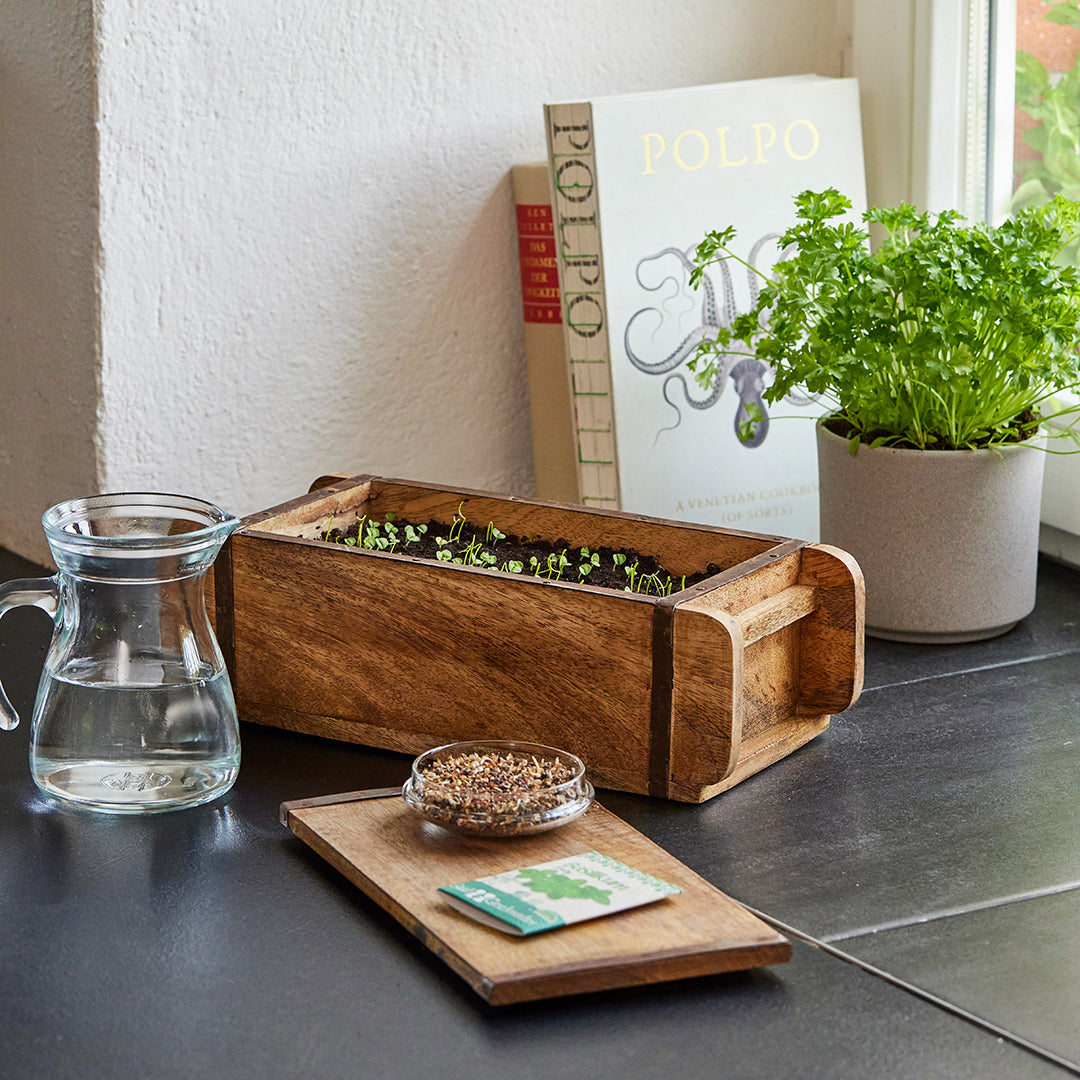 Dekorative Ziegelform aus Holz – Vintage-Organizer