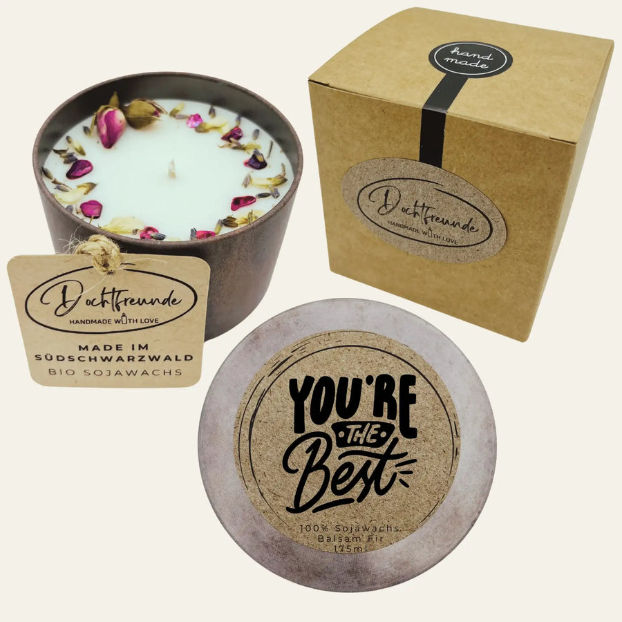 Personalisierte Duftkerze You're the Best von DochtFreunde – Produktansicht