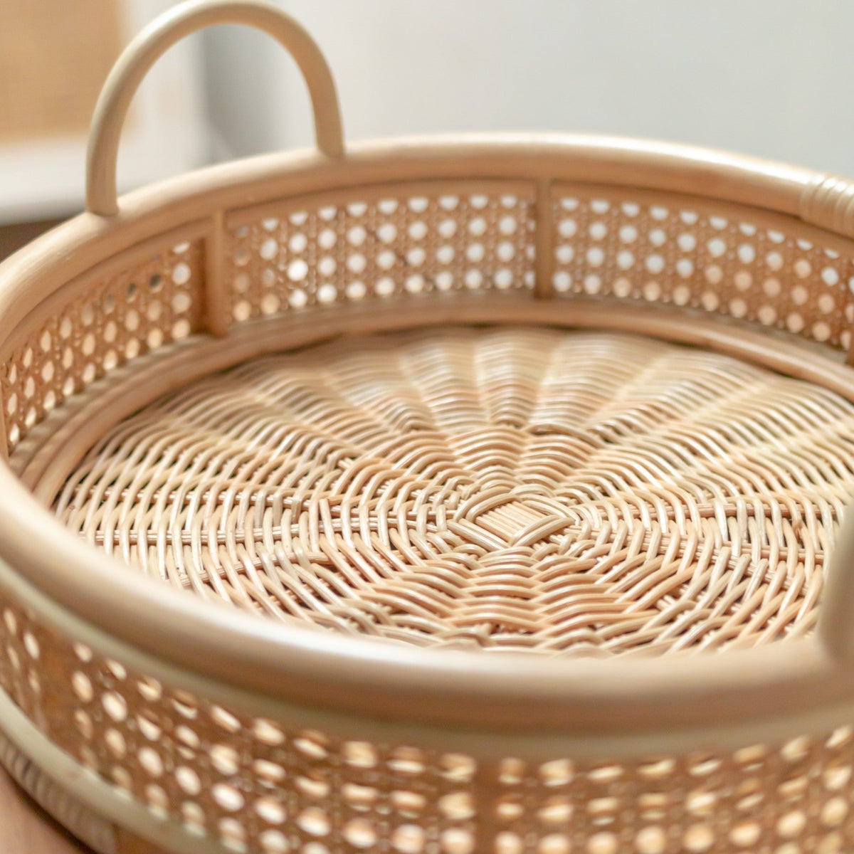 Dekotablett NEIRA – Rattan
