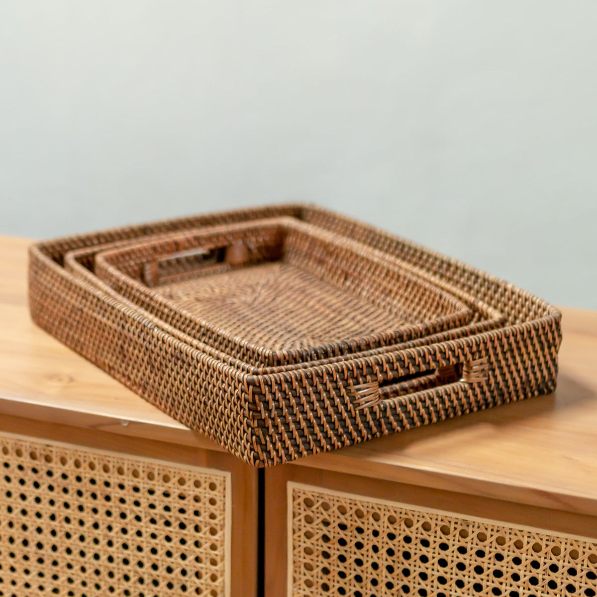 Dekotablett AMAHAI – Rattan