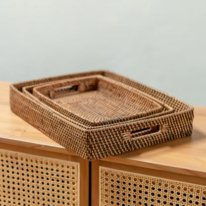 Dekotablett AMAHAI – Rattan