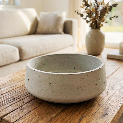 Japandi Betonschale als reduziertes Wohnaccessoire
