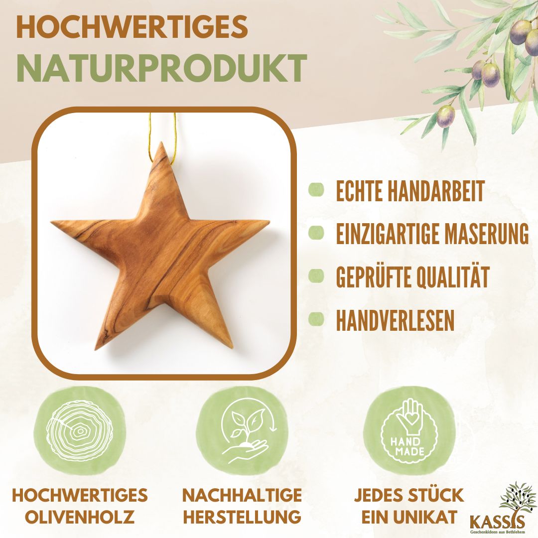 Sterhanger van olijfhout