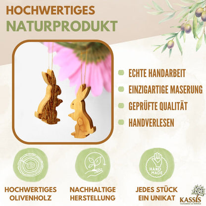 Paashaas hanger van olijfhout & schors