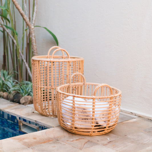 Flechtkorb JEMUH – Rattan