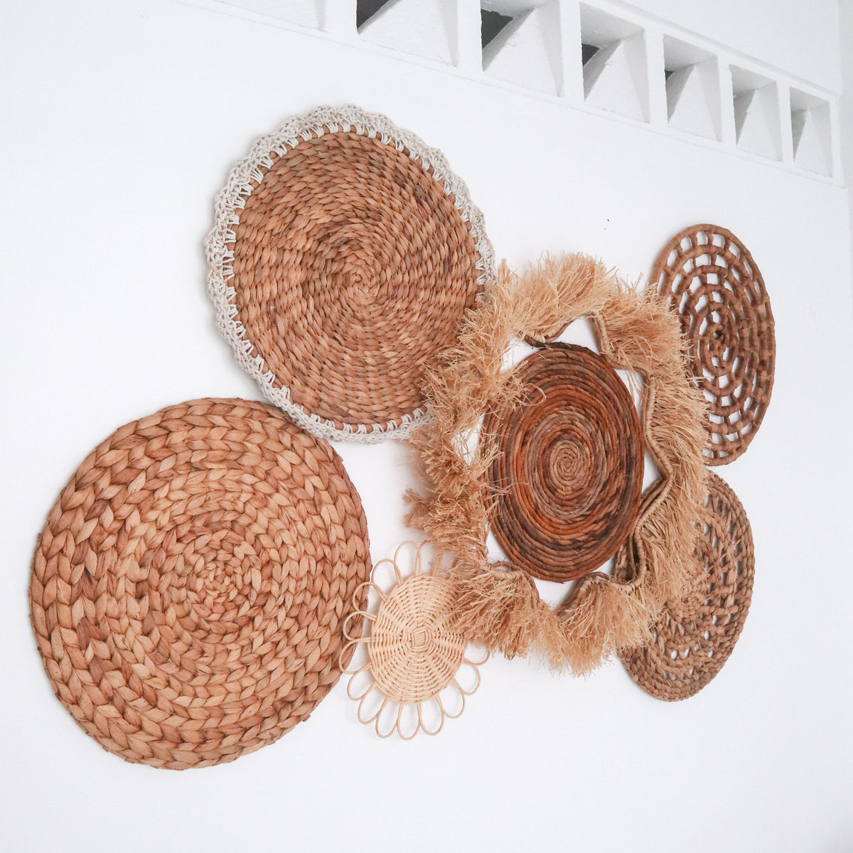 Wanddeko-Set DALUM (6-teilig) – Naturfasern