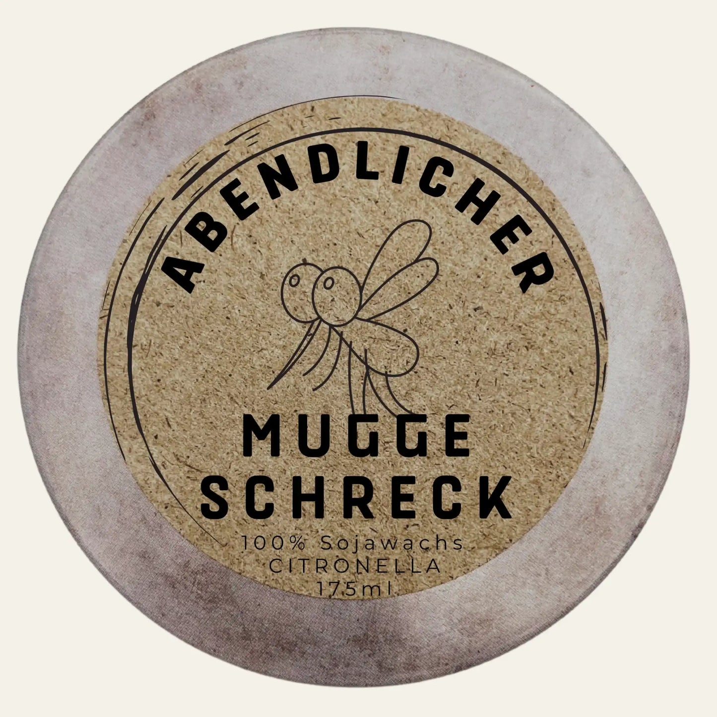 Personalisierbare Duftkerze „Mügge-Schreck“ als Sommergeschenk