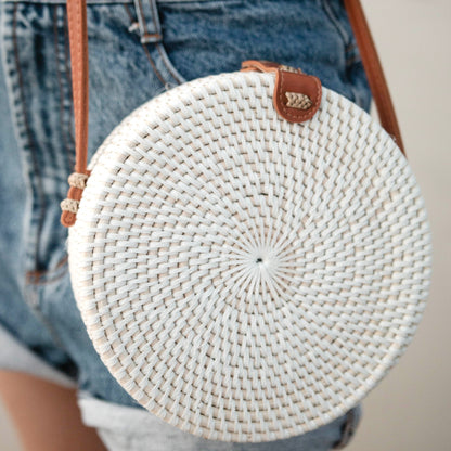 Soeji Handtasche SENJA (weiß) – Rattan