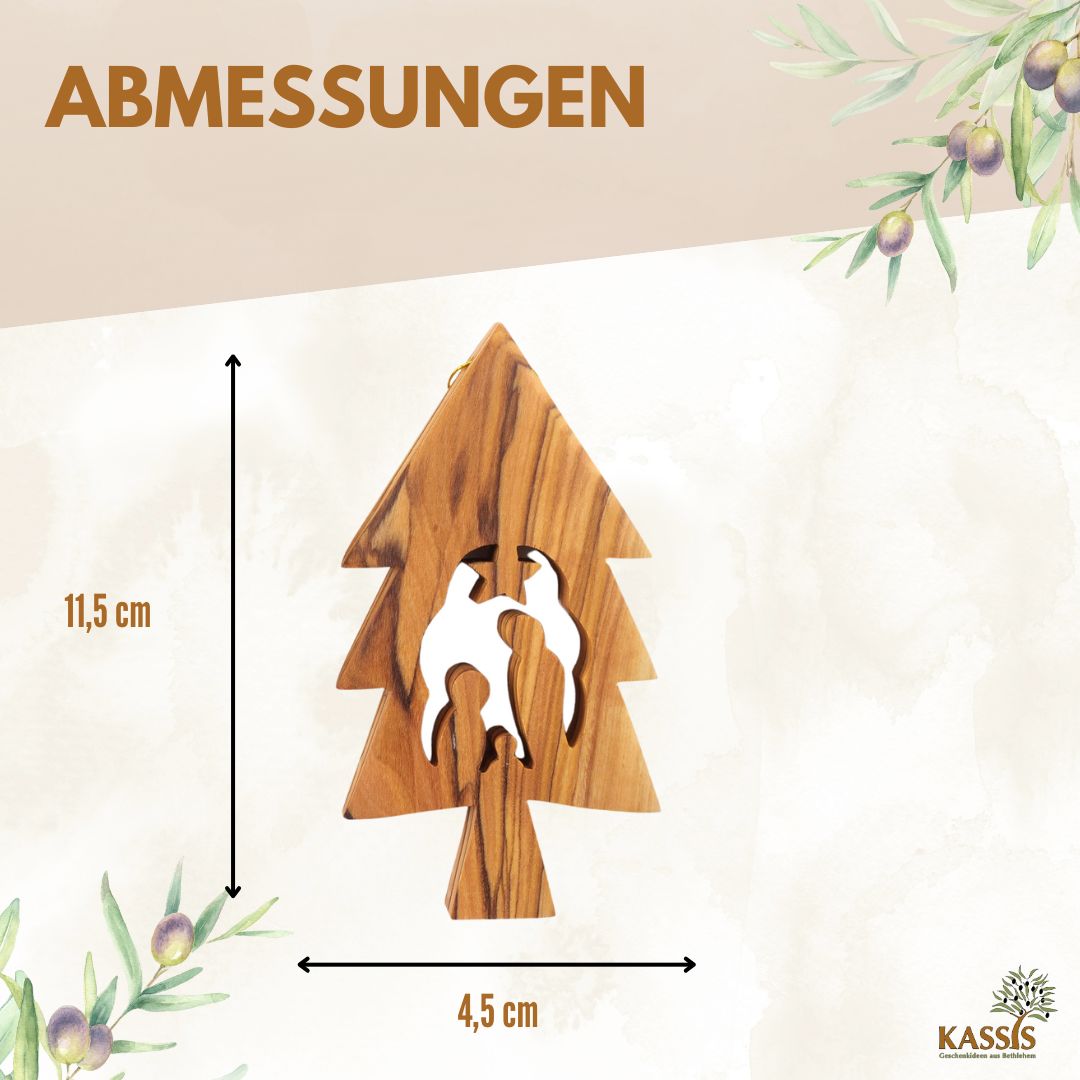 Kerststal-hangers in kerstboomvorm – set van 3
