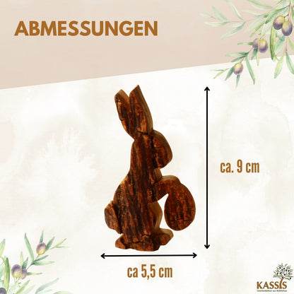 Paashaas met ei van olijfhout & schors