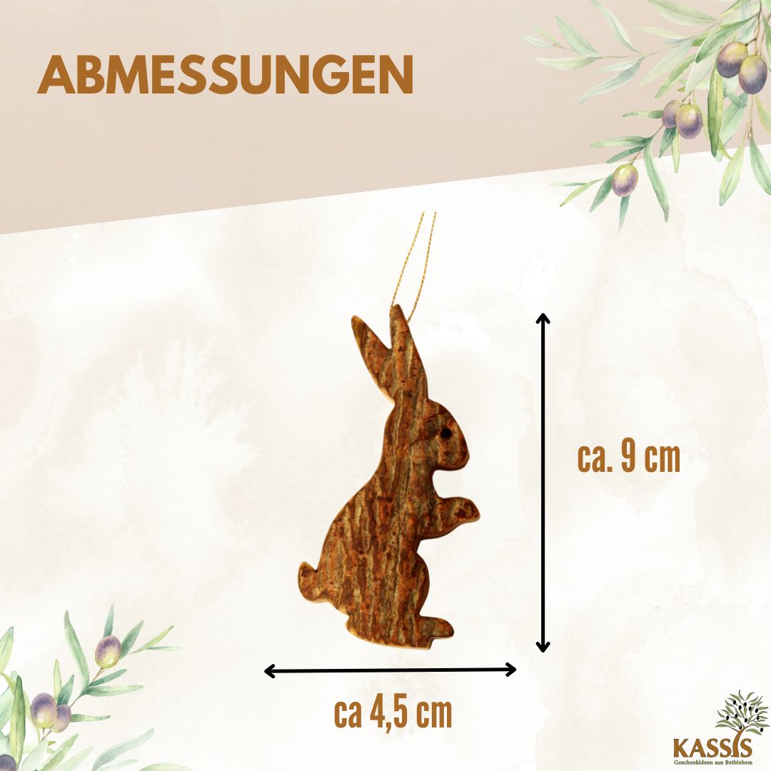 Paashaas hanger van olijfhout & schors