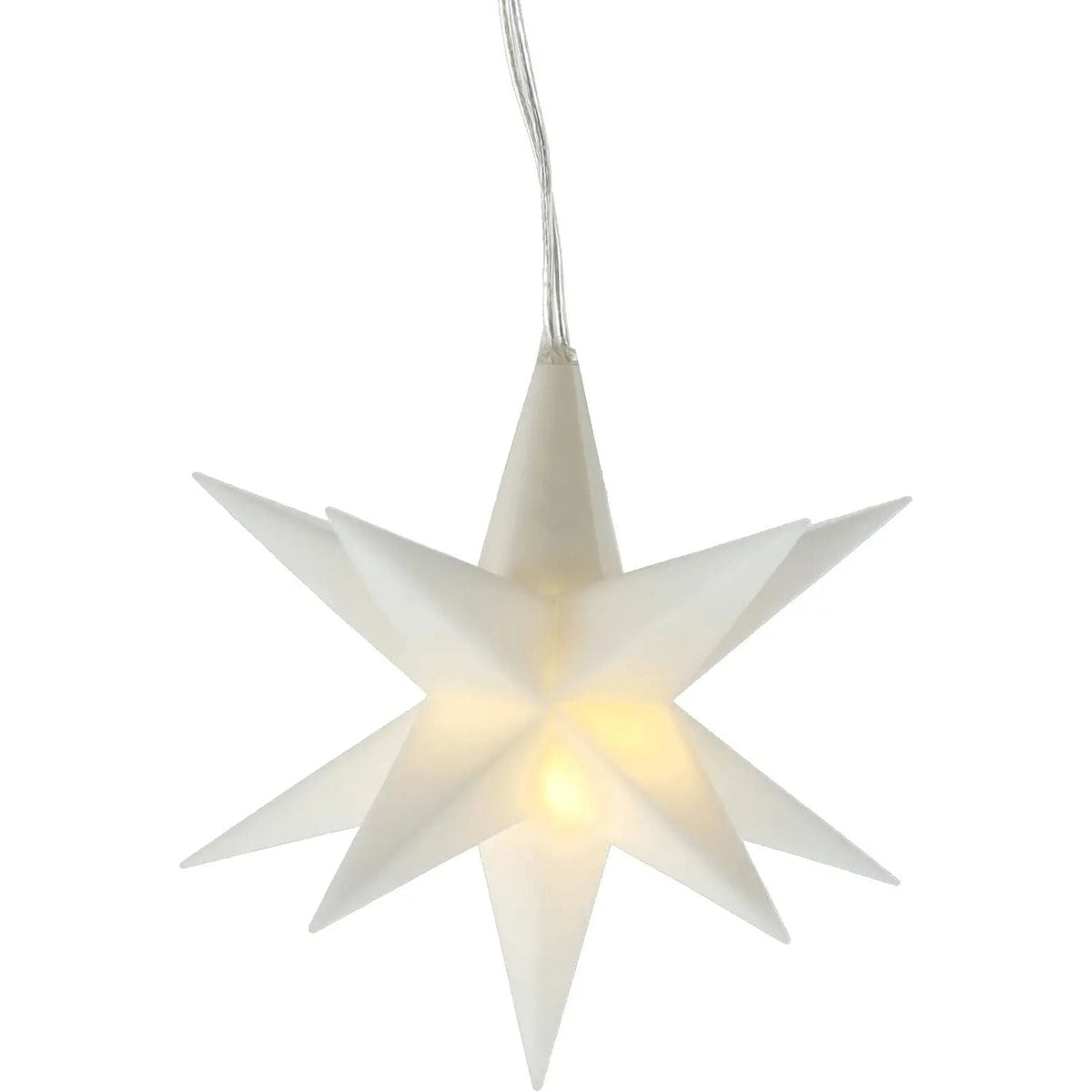 LED-Weihnachtsstern – Weiß, 11 cm, mit Timer