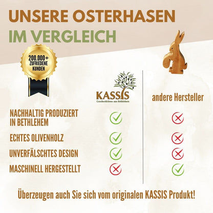 Paashaas met ei van olijfhout & schors