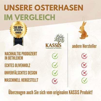 Paashaas hanger van olijfhout & schors