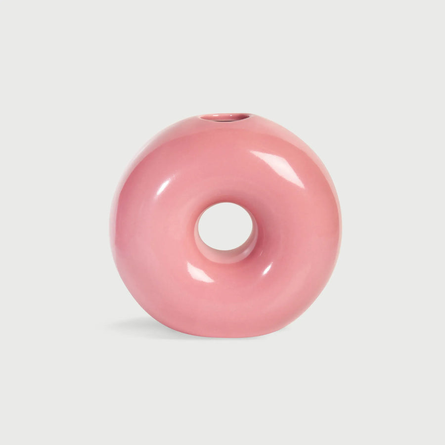 Torus Designvase in Rosa