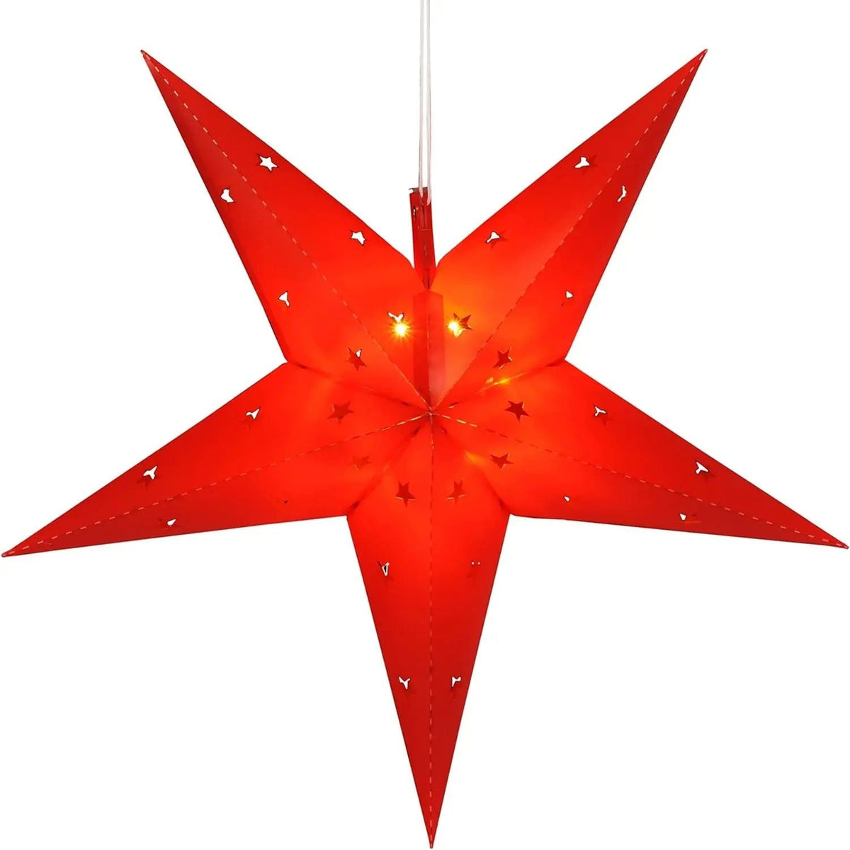 LED-Weihnachtsstern – Rot, 44 cm, mit Timer