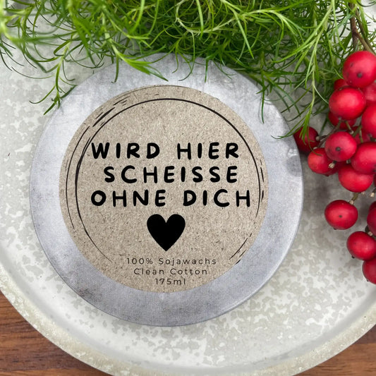 Abschiedsgeschenk Duftkerze für Kollegin oder Kollegen