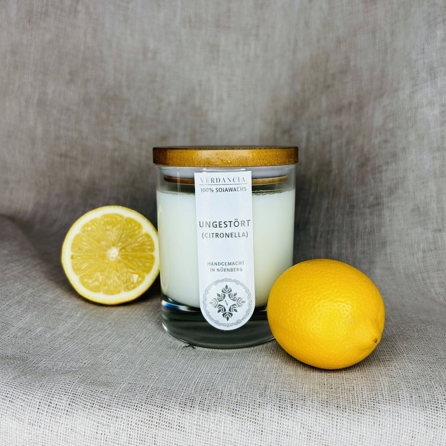 Verdancia Original Ungestört – Citronella-Sojawachs-Duftkerze im Glas
