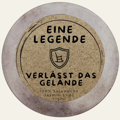 Geschenkkerze zum Ruhestand mit Dekorvariante